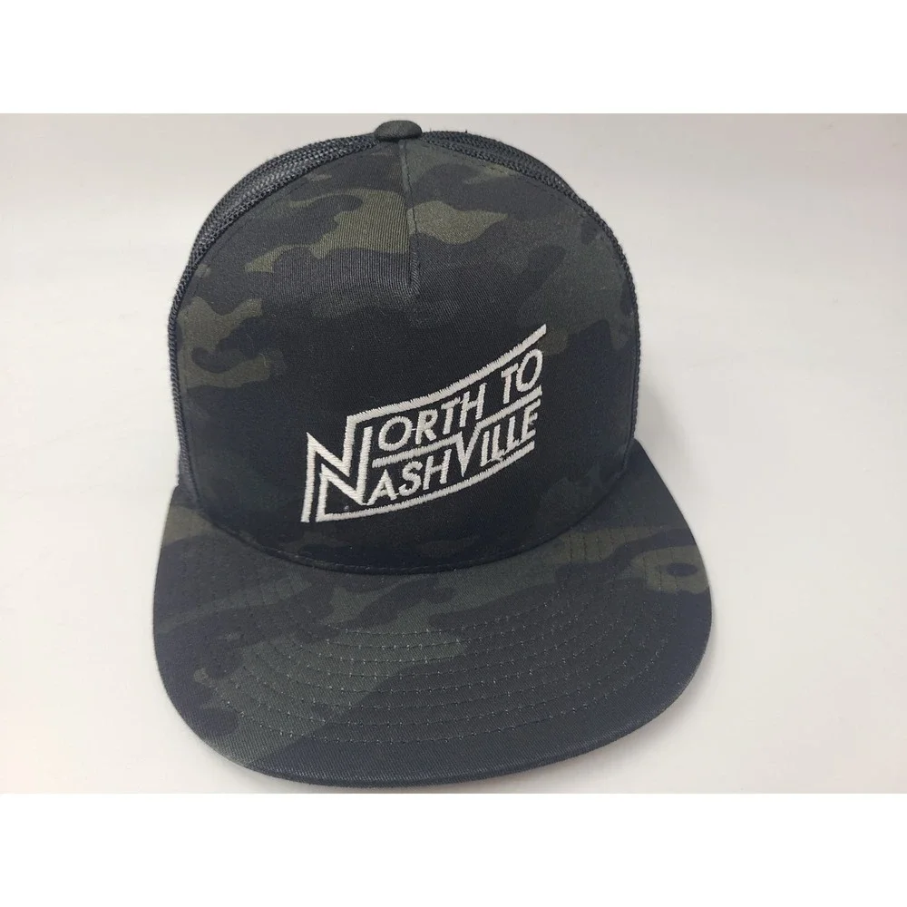 North to Nashville Camo Yupoong Mesh Trucker Snapback Hat Cap Country Music Men‎